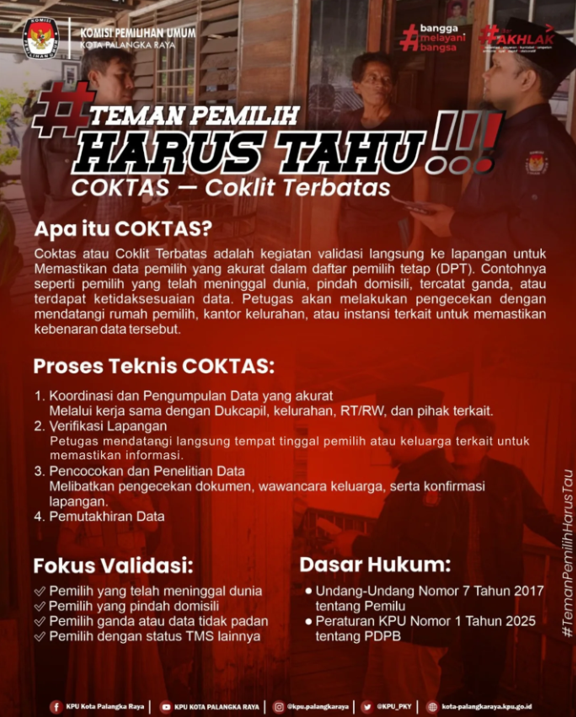 #TemanPemilih Harus Tahu!! COKTAS - Coklit Terbatas
