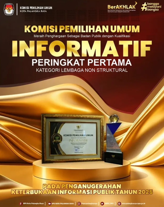 KPU Meraih Penghargaan Sebagai Badan Publik dengan Kualifikasi Informatif Peringkat Pertama