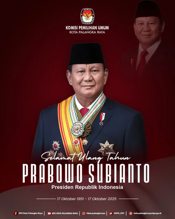 Selamat Ulang Tahun Prabowo Subianto Presiden Republik Indonesia