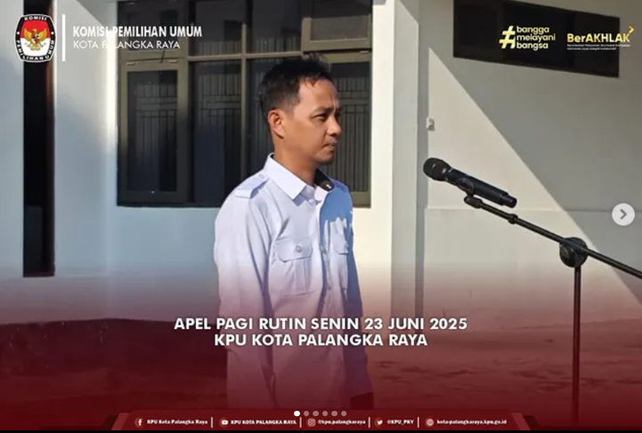 Apel Pagi Rutin Senin 23 Juni 2025 KPU Kota Palangka Raya