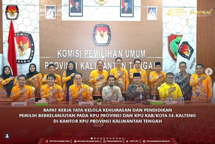 Rapat Kerja Tata Kelola Kehumasan dan Pendidikan Pemilih Berkelanjutan pada KPU Provinsi