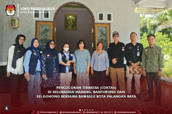 Pencocokan Terbatas (COKTAS) di Kelurahan Marang, Banturung dan Sei Gohong Bersama Bawaslu Kota