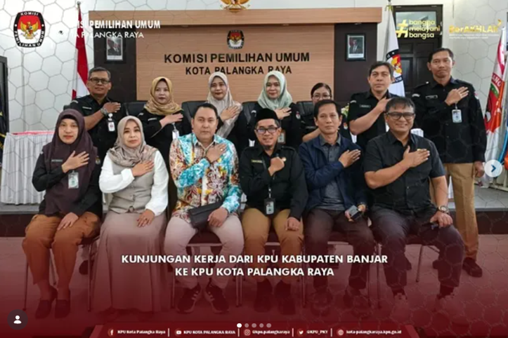 Kunjungan Kerja Dari KPU kabupaten Banjar ke KPU Kota Palangka Raya