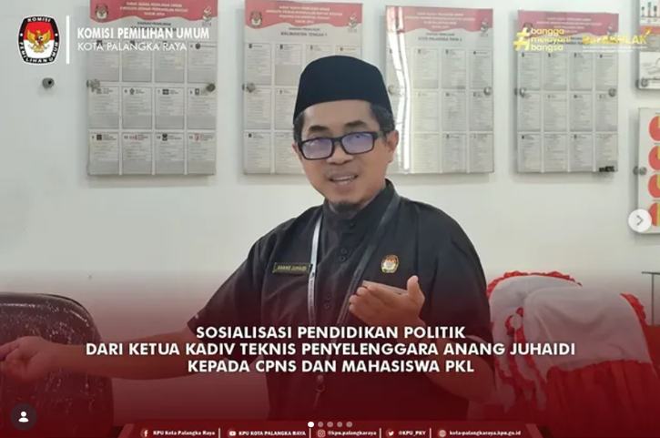 Sosialisasi Pendidikan Politik dari Ketua Kadiv Teknis Penyelenggara Anang Juhaidi Kepada CPNS