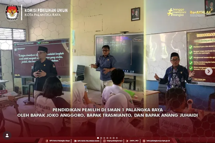 Pendidikan Pemilih di SMAN 1 Palangka Raya oleh Bapak Joko Anggoro
