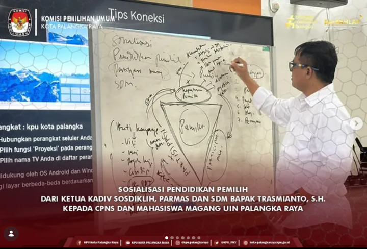 Sosialisasi Pendidikan Pemilih dari Ketua Kadiv Sosdiklih, Parmas, dan SDM Bapak Trasmianto, S.H.