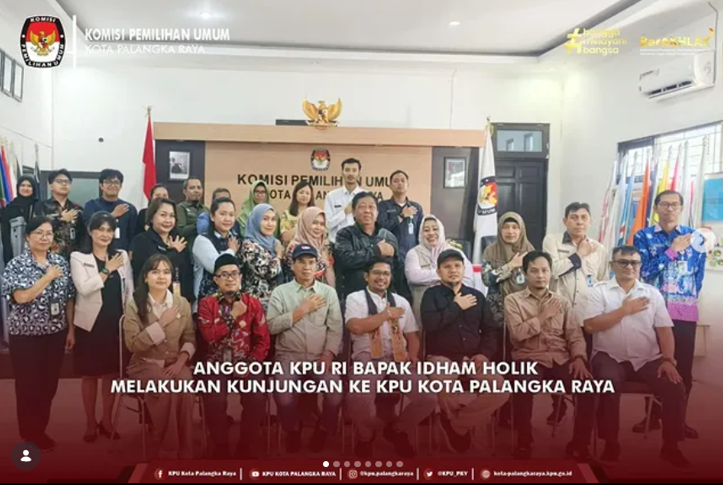Aggota KPU RI Bapak Idham Holik Melakukan Kunjungan Ke KPU Kota Palangka Raya
