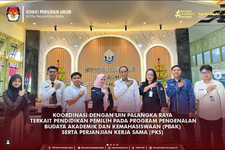 Koordinasi dengan UIN Palangka Raya Terkait Pendidikan Pemilih pada Program Pengenalan