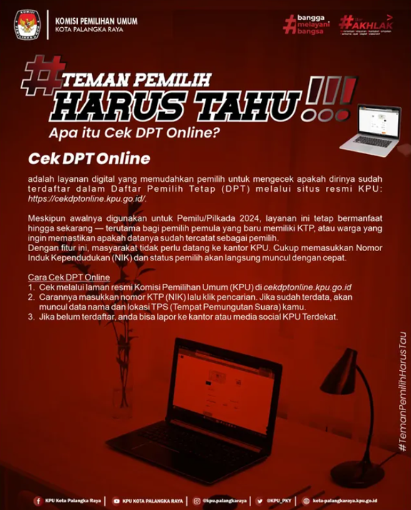 #TemanPemilih Harus Tahu!!! Apa itu Cek DPT Online
