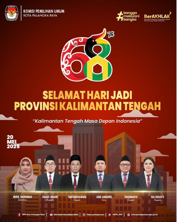 Selamat Hari Jadi Provinsi Kalimantan Tengah