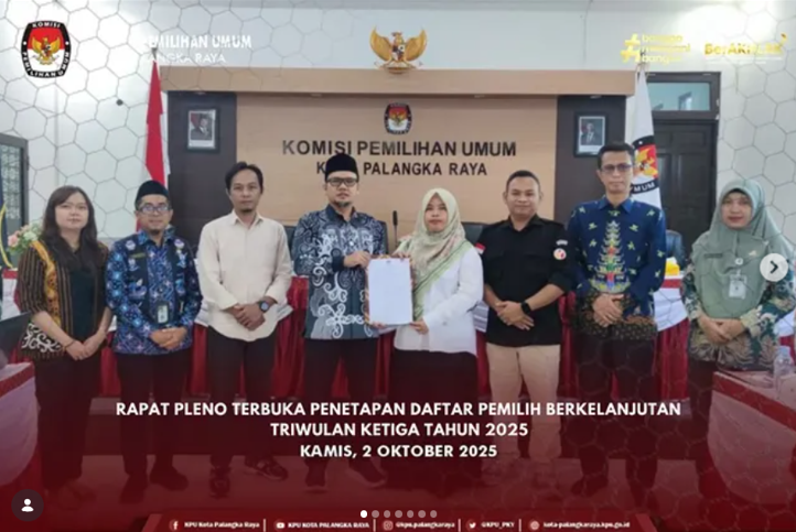 Rapat Pleno Terbuka Penetapan Daftar Pemilih Berkelanjutan Triwulan Ketiga Tahun 2025