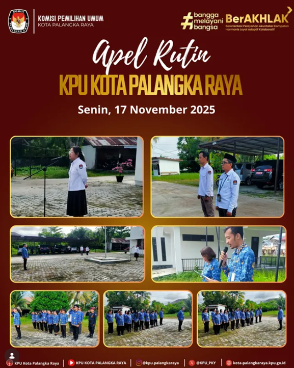 Apel Rutin KPU Kota Palangka Raya, Senin 17 November 2025