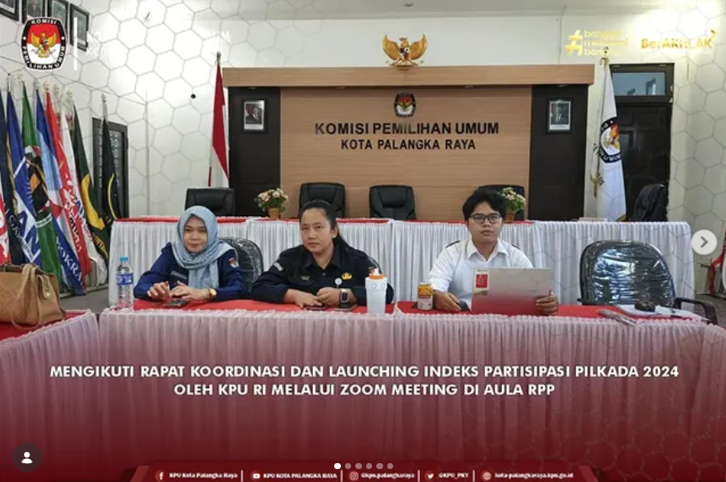 Mengikuti Rapat Koordinasi dan Launching Indeks Partisipasi PIlkada 2024