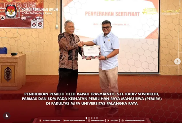 Pendidikan Pemilih oleh Bapak Trasmianto, S.H. Kadiv Sosdiklih, Parmas dan SDM