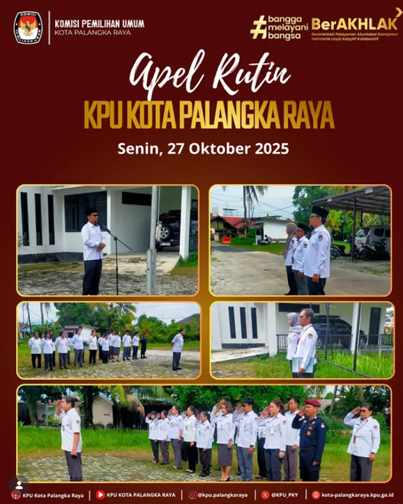 Apel Rutin KPU Kota Palangka Raya, Senin 27 Oktober 2025