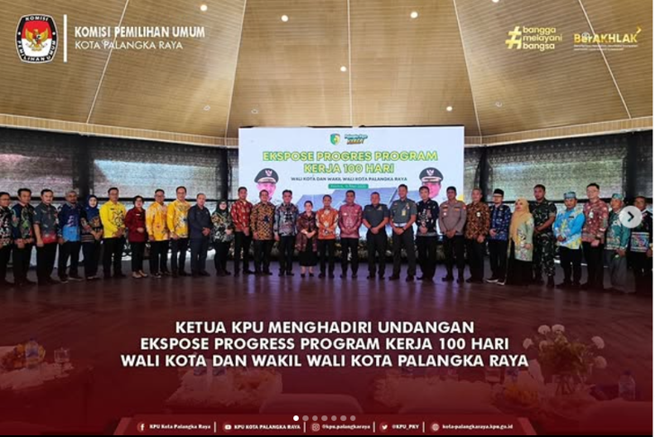 Ketua KPU Menghadiri Undangan Ekspose Progress Program Kerja 100 Hari Walikota dan Wakil Walikota