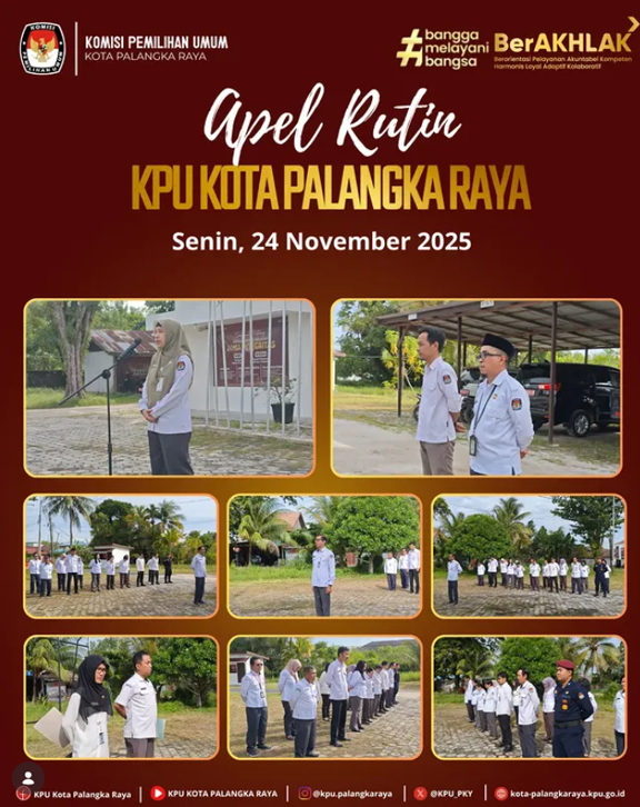 Apel Rutin KPU Kota Palangka  Rayu, Senin 24 November 2025