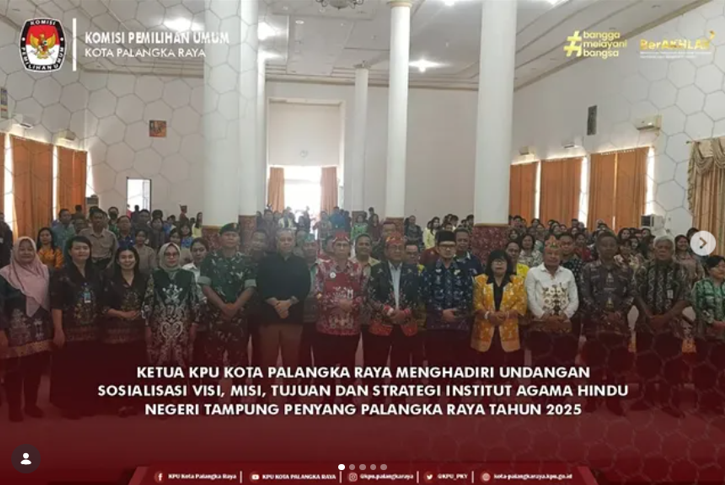 Ketua KPU Kota Palangka Raya Menghadiri Undangan  Sosialisasi Visi, Misi, Tujuan dan Strategi
