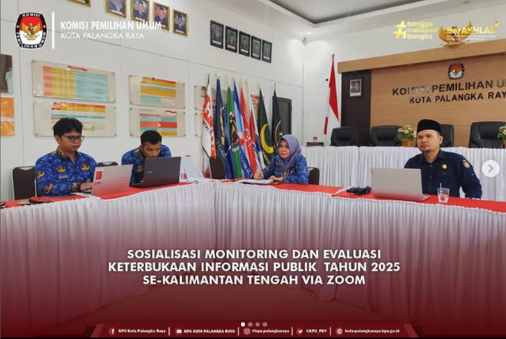 Sosialisasi Monitoring dan Evaluasi Keterbukaan Informasi Publik Tahun 2025 Se-Kalimantan Tengah