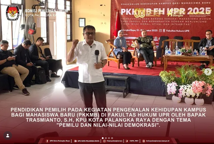 Pendidikan Pemilih Pada Kegiatan Pengenalan Kehidupan Kampus Bagi Mahasiswa baru (PKKMB)
