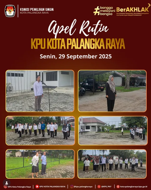 Apel Rutin KPU Kota Palangka Raya, Senin 29 September 202S