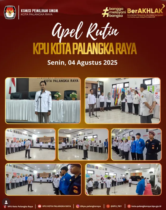 Apel Rutin KPU Kota Palangka Raya, Senin 04 Agustus 2025