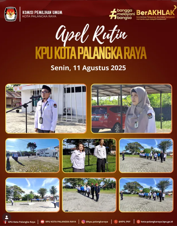 Apel Rutin KPU Kota Palangka Raya, Senin 11 Agustus 2025