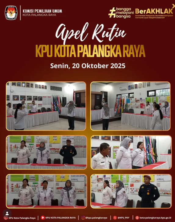 Apel Rutin KPU Kota Palangka Raya, Senin 20 Oktober 2025