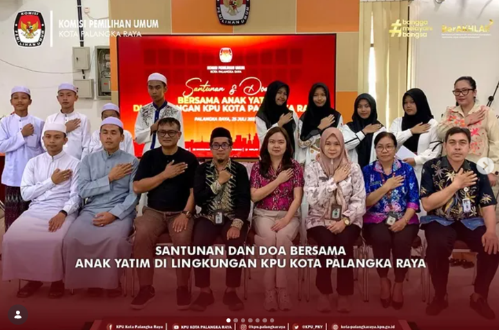 Santunan dan Doa Bersama Anak Yatim di Lingkungan KPU Kota Palangka Raya