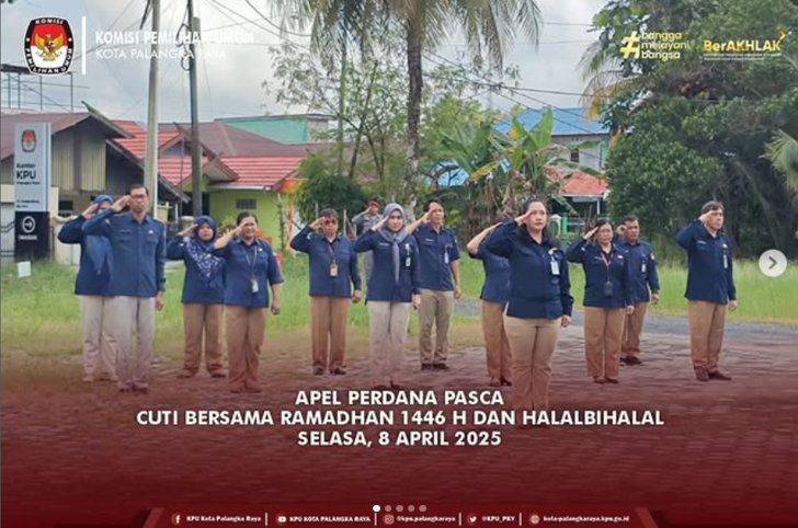 Apel Perdana Pasca Cuti Bersama Ramadhan 1446 H dan Halalbihalal Selasa, 8 April 2025