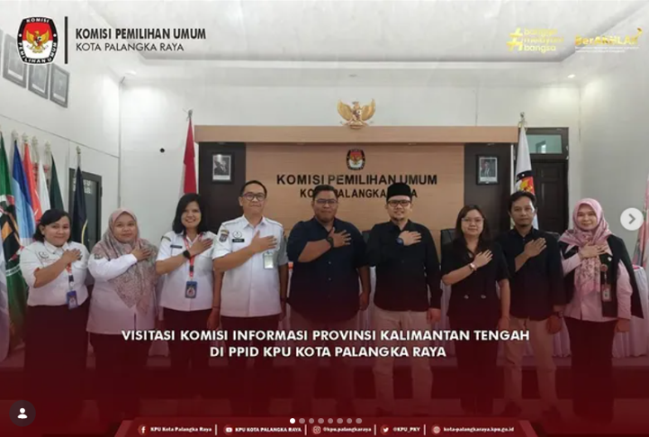 Visitasi Komisi Informasi Provinsi Kalimantan Tengah di PPID KPU Kota Palangka Raya