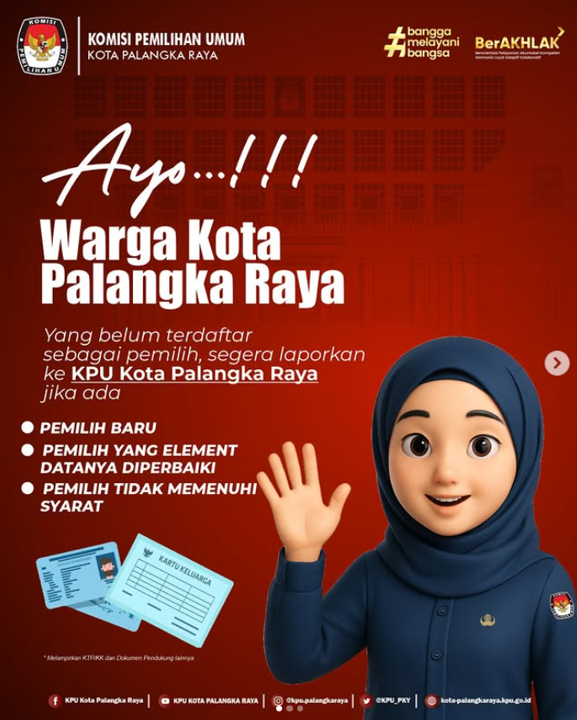 Ayo!!! Warga Kota Palangka raya yang Belum Terdaftar