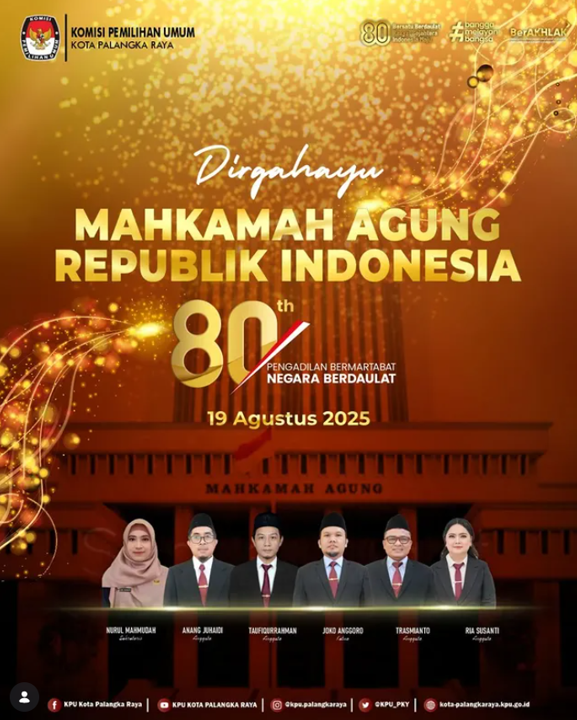Dirgahayu Mahkamah Agung Republik Indonesia 80th 19 Agustus 2025