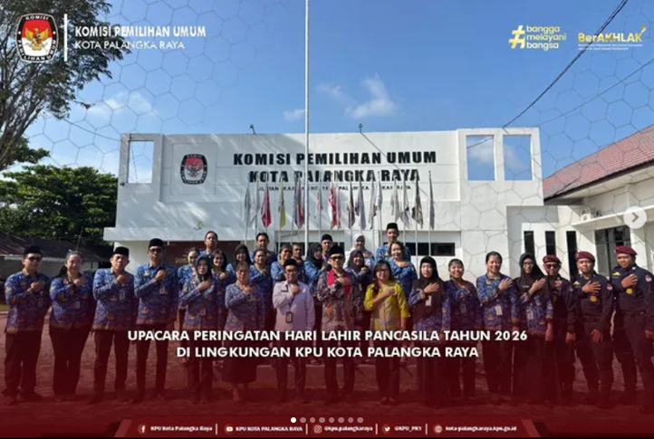 Upaya Peringatan Hari Lahir Pancasila Tahun 2026 di Lingkungan KPU Kota Palangka Raya