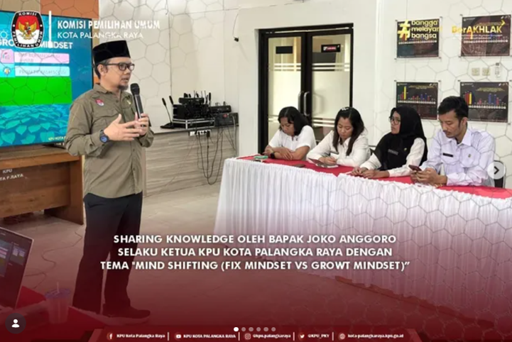 Sharing Knowledge oleh Bapak Joko Anggoro Selaku Ketua KPU Kota Palangka Raya