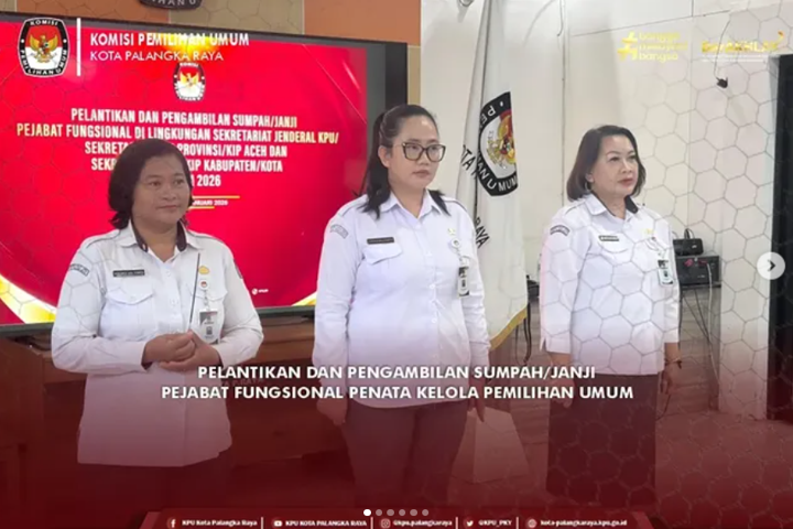 Pelantikan dan Pengambilan Sumpah/Janji Pejabat Fungsional Penata Kelola Pemilihan Umum