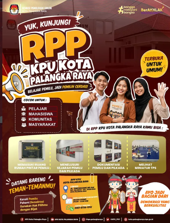 Yuk, Kunjungi RPP KPU Kota Palangka Raya Belajar Pemilu, Jadi Pemilih Cerdas!