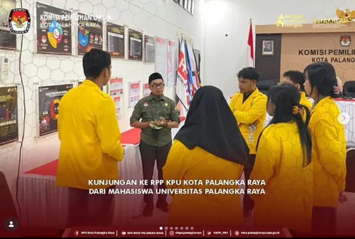 Kunjungan Ke RPP KPU Kota Pelangka Raya Dari Mahasiswa Universitas Palangka Raya
