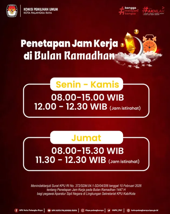 Penetapan Jam Kerja di Bulan Ramadhan