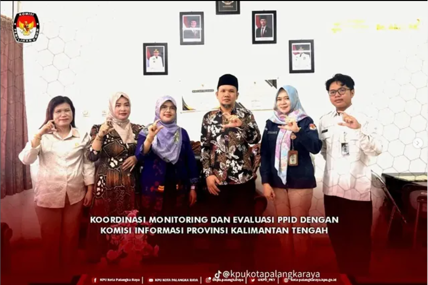 KOORDINASI MONITORING DAN EVALUASI PPID DENGAN KOMISI INFORMASI PROVINSI KALIMANTAN TENGAH
